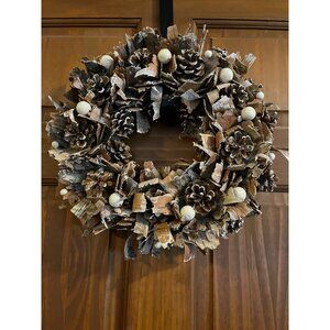 Birch and Pine Cone Wreath